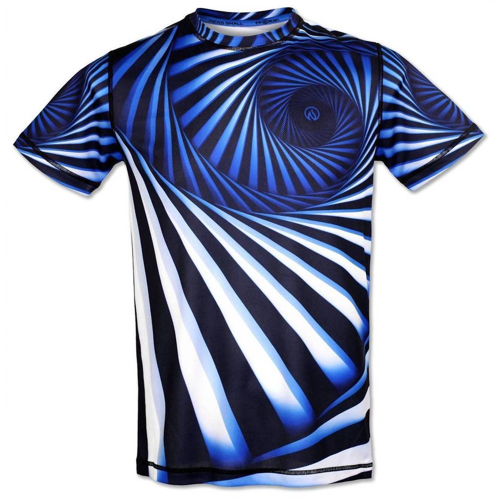 NEW INKNBURN men's hypnotic tech shirt in blue